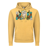 Vintage Mustard mom with bull skull Vintage Hoodie - texasbilliewilder