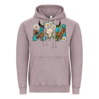 Vintage Zinc mom with bull skull Vintage Hoodie - texasbilliewilder
