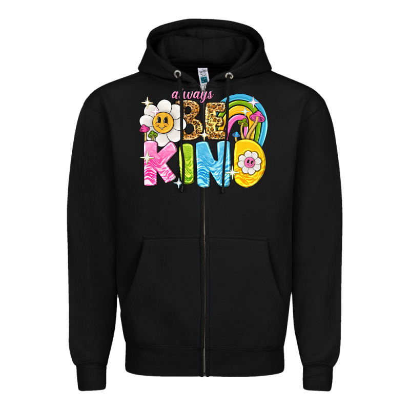 Always Be Kind Zipper Hoodie by NancyCooperArtShop | Teevron