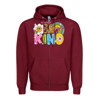 Burgundy always be kind Zipper Hoodie - NancyCooperArtShop