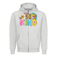 Dove Grey always be kind Zipper Hoodie - NancyCooperArtShop