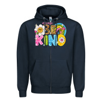 Navy always be kind Zipper Hoodie - NancyCooperArtShop