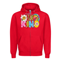Red always be kind Zipper Hoodie - NancyCooperArtShop