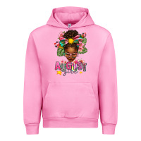 Fuchsia Pink August Girl Afro Woman Summer Urban Hoodie - texasbilliewilder