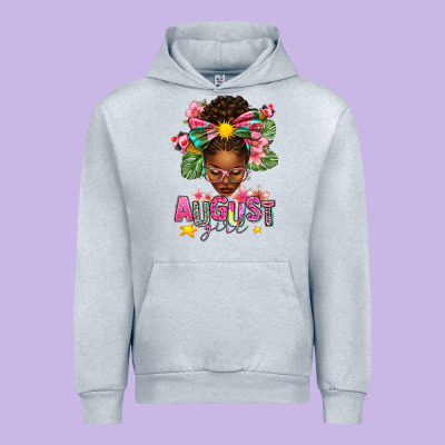 August Girl Afro Woman Summer Urban Hoodie Designed By Texasbilliewilder