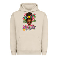 Pigment French Oak August Girl Afro Woman Summer Urban Hoodie - texasbilliewilder