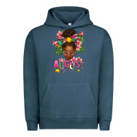 Pigment Midnight Navy August Girl Afro Woman Summer Urban Hoodie - texasbilliewilder