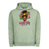 Pigment Oil Green August Girl Afro Woman Summer Urban Hoodie - texasbilliewilder