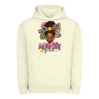 Pigment Pistachio August Girl Afro Woman Summer Urban Hoodie - texasbilliewilder