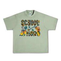 Oil Green school hero Urban Heavy Tee - CowhideDigitalArt