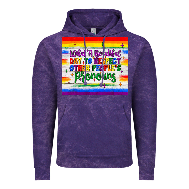 What A Beautiful Day To Respect Other People's Pronouns  Tumbler Vintage Hoodie by JahusDesignShop | Teevron