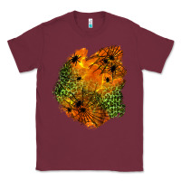 Burgundy spider leopard  halloween patch Classic Tee - BundleAndBundleShop