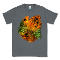 Charcoal Heather spider leopard  halloween patch Classic Tee - BundleAndBundleShop