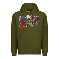 Army Green CMA Certified Medical Assistant Mardi Gras Premium Hoodie - LillyAllenDesigns
