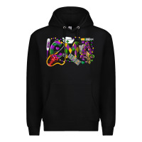 Black CMA Certified Medical Assistant Mardi Gras Premium Hoodie - LillyAllenDesigns