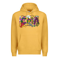 Mustard CMA Certified Medical Assistant Mardi Gras Premium Hoodie - LillyAllenDesigns