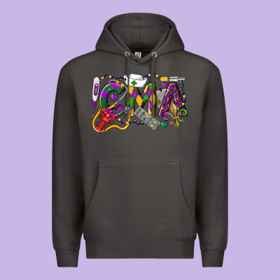 Cma Certified Medical Assistant Mardi Gras Premium Hoodie Designed By Lillyallendesigns