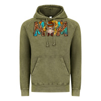 Vintage Olive mom with bull skull Vintage Hoodie - texasbilliewilder