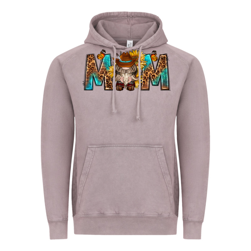 Mom With Bull Skull Vintage Hoodie by texasbilliewilder | Teevron