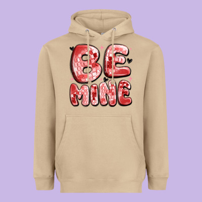 Be Mine Heavyweight Hoodie Designed By Maliassmallbusiness