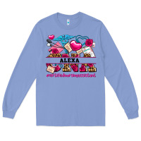 Colony Blue costom name valentines day cna certified nursing Long Sleeve Tee - AdoDesignShop