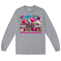 Heather Grey costom name valentines day cna certified nursing Long Sleeve Tee - AdoDesignShop