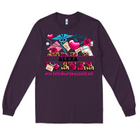 Plum costom name valentines day cna certified nursing Long Sleeve Tee - AdoDesignShop