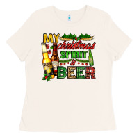 Bone my christmas spirit is beer with beer bottles Ladies Tee - AdoDesignShop
