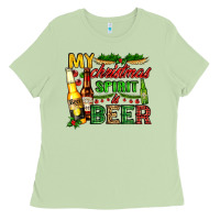 Matcha my christmas spirit is beer with beer bottles Ladies Tee - AdoDesignShop