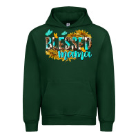Foreset Green Blessed Mama Urban Hoodie - texasbilliewilder