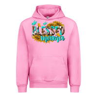 Fuchsia Pink Blessed Mama Urban Hoodie - texasbilliewilder