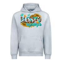 Heather Grey Blessed Mama Urban Hoodie - texasbilliewilder