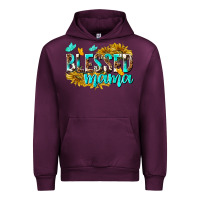 Mauve Wine Blessed Mama Urban Hoodie - texasbilliewilder