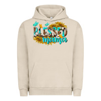 Pigment French Oak Blessed Mama Urban Hoodie - texasbilliewilder