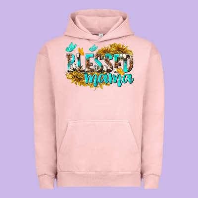 Blessed Mama Urban Hoodie Designed By Texasbilliewilder