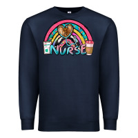 Navy nurse rainbow Premium Sweatshirt - NancyCooperArtShop