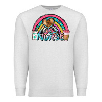 Oatmeal Heather nurse rainbow Premium Sweatshirt - NancyCooperArtShop