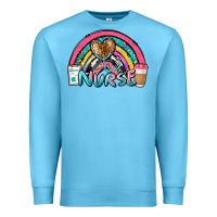 Ocean Blue nurse rainbow Premium Sweatshirt - NancyCooperArtShop