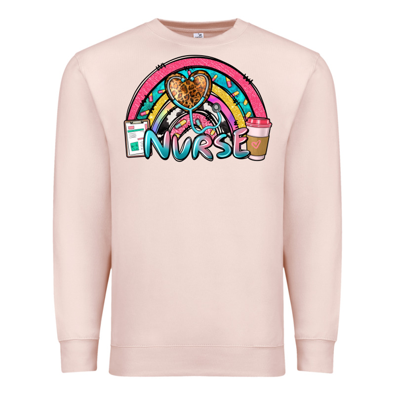 Nurse Rainbow Premium Sweatshirt by NancyCooperArtShop | Teevron