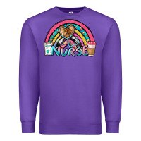 Purple nurse rainbow Premium Sweatshirt - NancyCooperArtShop