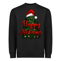 Black happy holidays christmas tree Heavyweight Sweatshirt - RanaPortraitStore