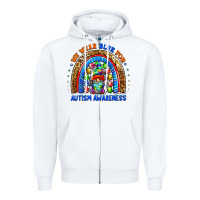 White autism awareness gnomes Zipper Hoodie - BarkalooDesign