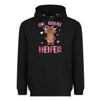 Black one boujee heifer Heavyweight Hoodie - MaliasSmallBusiness