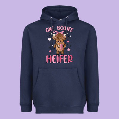 One Boujee Heifer Heavyweight Hoodie Designed By Maliassmallbusiness