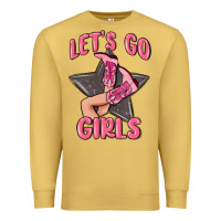 Antique Gold lets go girls cowgirl boots star Premium Sweatshirt - MaliasSmallBusiness