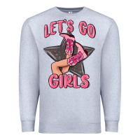 Heather Grey lets go girls cowgirl boots star Premium Sweatshirt - MaliasSmallBusiness