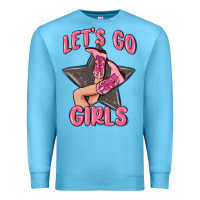 Ocean Blue lets go girls cowgirl boots star Premium Sweatshirt - MaliasSmallBusiness