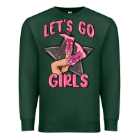 Sports Green lets go girls cowgirl boots star Premium Sweatshirt - MaliasSmallBusiness
