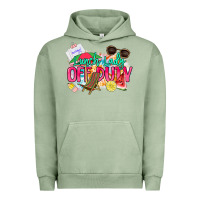 Pigment Oil Green Lunch lady off duty Urban Hoodie - NancyCooperArtShop