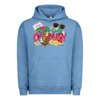 Pigment Pebble Blue Lunch lady off duty Urban Hoodie - NancyCooperArtShop